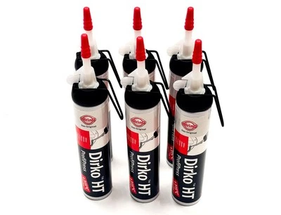 6 x Elring Dirko HT Black Silicone Gasket Sealant - 200ml - Image 1 of 4