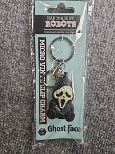 Ghost Face (Glow) Handmade By Robots micro vinyl Clip Charm,Keychain BRAND NEW - Picture 1 of 8