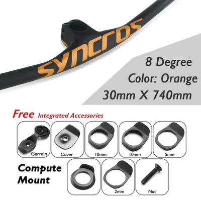 Manillar de bicicleta de montaña de carbono Syncros 8 grados con potencia 30/40/50 mm Foto 1 de 4