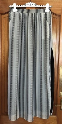 Warehouse Grey Mix Floaty Skirt with High Side Splits - Size 10 - Image 1 of 4