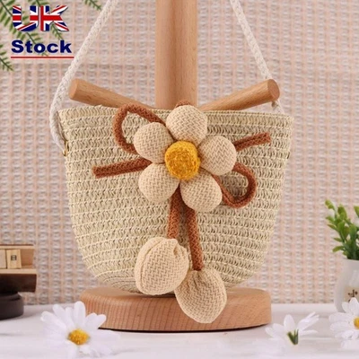 Mini Summer Beach Shoulder Bag Colorful Kids Coin Purse Fashion Straw Bag - Image 1 of 4