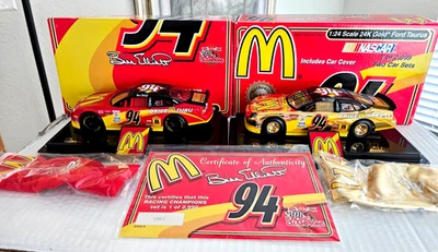 Juego Bill Elliott #94 McDonald's 1999 con coche dorado 1:24 edición limitada Foto 1 de 4