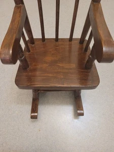 Vintage Wooden Doll Rocking Chair - Picture 1 of 4