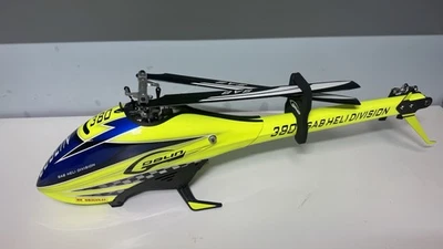 SAB Goblin RC Helicopter 380.  Yellow Blue!!  BNF. - Image 1 of 4