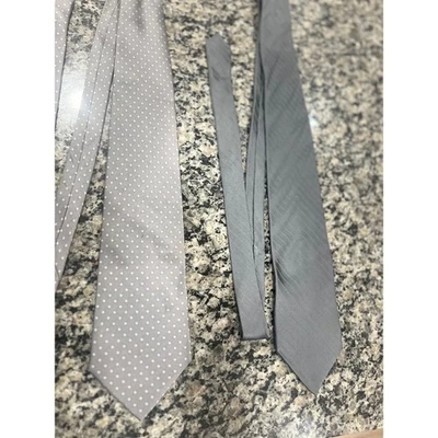 Mens Gray Polka Dot & Stripe Neckties Set Perry Ellis Portfolio Neo Bill Blass - Image 1 of 4