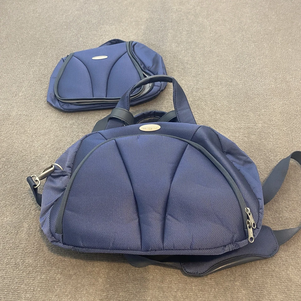 Samsonite Travel Bag Small Carry On Bag Cosmetic Tote Blue Nylon Weekender - Image 1 of 4