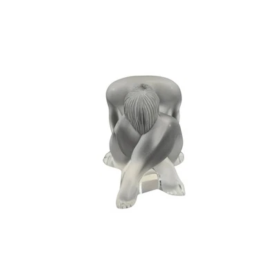 Escultura de cristal firmada Lalique Nu Assis mujer desnuda sentada figura arte DE COLECCIÓN Foto 1 de 4