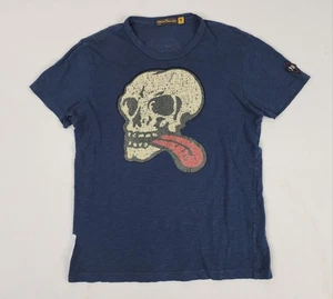 Johnson Motors Coolhouse Studios Shirt Blue Skull Size SMALL - Picture 1 of 8
