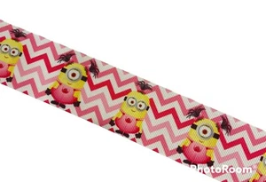 Minion 1.5” Grosgrain Ribbon 1 1/2 inch Girls Hair Bows Hairbows Baby Headband - Picture 1 of 1
