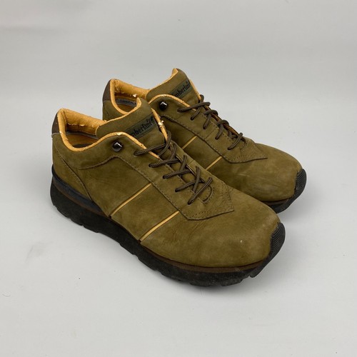 Stivaletti Timberland UK 5 EU 38 US 7 W pelle nabuk verde lacci piatti passeggio