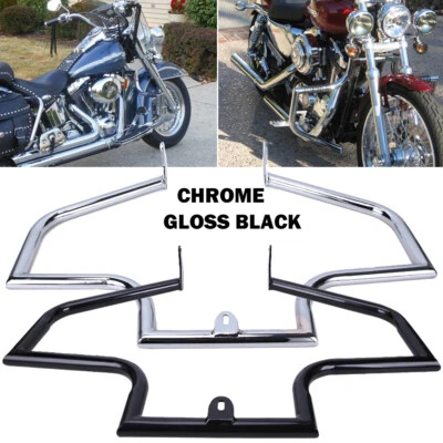 Barra de choque de protección de motor de carretera para Harley Heritage Softail FatBoy 2000-2017 FLST Foto 1 de 4