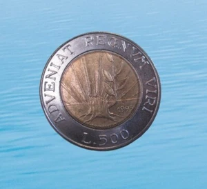 SAN MARINO 500 LIRE 1993 BIMETALLIC KM 301 #7669# - Picture 1 of 2
