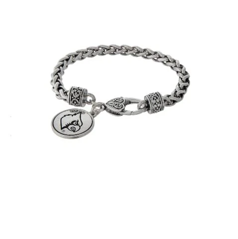 From the Heart 940371 Louisville Silver and Black Round Pendant Bracelet Cover
