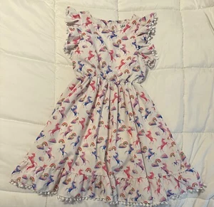 Lola and the Boys Unicorn and Rainbows Dress Girls size 8 - Picture 1 of 3