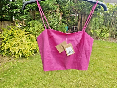 Boden Size 10 Cropped Strappy  Linen Top- T1350-Q19 - Image 1 of 4