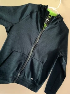 AMERICAN EAGLE OUTFITTERS AE active size M green neon accent hoodie full zip! - Picture 1 of 5
