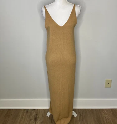 Vestido maxi feminino Carly Jean LA sem mangas fendas tamanho pequeno decote V - Imagem 1 de 4