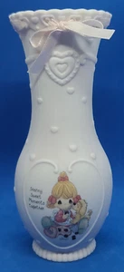 Enesco 1995 Precious Moments 6.25" Vase "Girl Eating Chocolate w/Puppy" 50291 - Picture 1 of 3