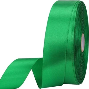 1 inches 50 Yard Green Satin Ribbon for Gift Wrapping Wedding Crafts Christma... - Picture 1 of 4