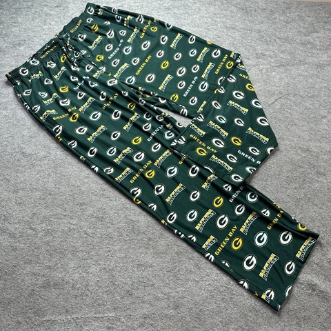 Green Bay Packers Pajama Pants Men 2XL XXL Green Gold Stretch NFL Team Sleepwear Cover