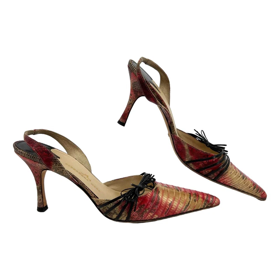 Tacones Alexandra Neel Rojo Beige Lazo | Talla 39EU Foto 1 de 4