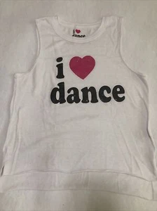 SO NIKKI I LOVE DANCE Graphic White GIRLS Tank SIZE S (7-8) - Picture 1 of 4