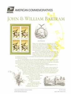 #570 33c John & William Bartram #3314 - Panel de estampillas USPS - Imagen 1 de 1