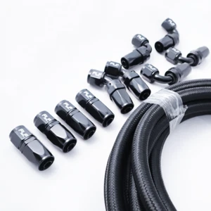 Braided Rubber Fuel System Starter Kit Bundle - 04 AN - Picture 1 of 1