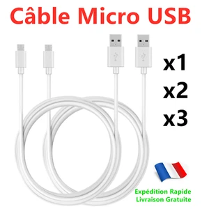 Lot 1-5 CABLE CHARGEUR MICRO USB Huawei PSMART 2019 pour Samsung A10 S5/6/7 J4 - Afbeelding 1 van 7
