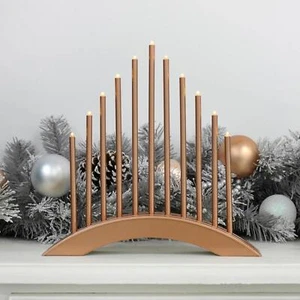 Christmas Candle Bridge Arch Lights 11 LEDs Warm White Decoration Battery Op 12" - Picture 1 of 7