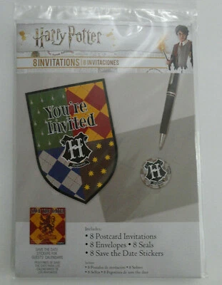 Invitaciones de fiesta de cumpleaños Harry Potter 8 CUENTAS Foto 1 de 2