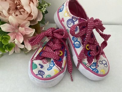 Tenis Mickey Minnie Mouse Estampado Disney Niñas Cordones Brillantes Rosa Multi Talla 7/8 Foto 1 de 4
