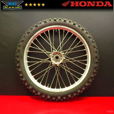 Honda CRF450R 2007 buje de rueda delantera llanta radios 06-08 genuino OEM  Foto 1 de 4