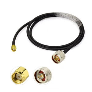 Cable coaxial RP-SMA macho con pin hembra a enchufe macho tipo N RG58 3 PIES para enlace TP - Imagen 1 de 4