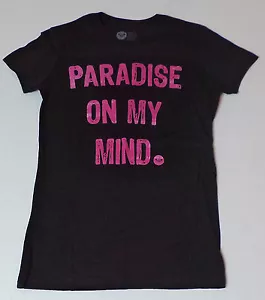 NWT Roxy Short Sleeve Black T-Shirt "Paradise" Small L237 - Picture 1 of 4