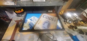 Coors Beer Rectangular  Lighted Sign Rocky Mountains - Picture 1 of 9