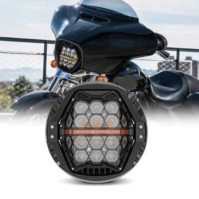 Faro LED de 7" para Harley Street Glide Road King Special Electra Glide Ultra Foto 1 de 4