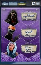 Topps Star Wars Card Trader Legendary WOSW Purple Triple Sig Award Ahsoka/DIGITA