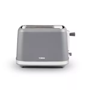 More details for tower odyssey grey &amp; chrome 2 slice toaster t29970g