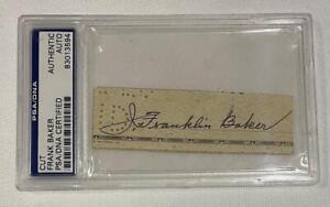Frank "Home Run" Baker - Phil A's - Signed / Autographed Cut / Check - PSA/DNA