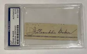 Frank "Home Run" Baker - Phil A's - Signed / Autographed Cut / Check - PSA/DNA - Picture 1 of 1