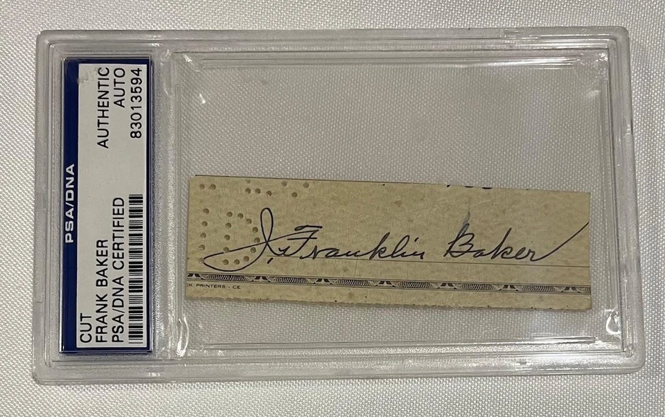 Frank "Home Run" Baker - Phil A's - Signed / Autographed Cut / Check - PSA/DNA - Image 1 of 1