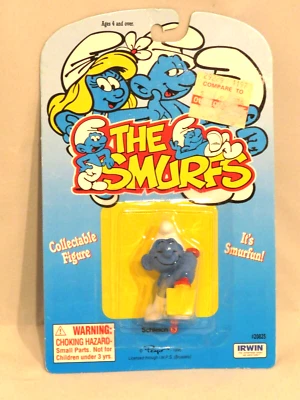 Pitufos 20825 excavadora pitufo pala perezoso dormir figura de colección juguete de PVC 1995 Foto 1 de 4