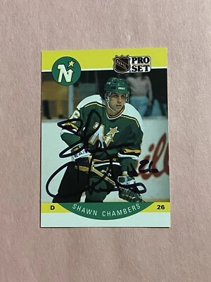 Shawn Chambers 1990-91 Pro Set IP Auto Autograph  - Image 1 of 3