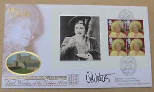 QUEEN MOTHER FOLLETO PANEL CINQUE PORTS 2000 BENHAM FDC FIRMADO POR CAROLE WATERS - Imagen 1 de 3