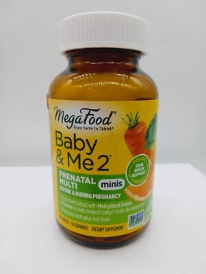 MegaFood Prenatal Multi Baby & Me 2 - Sin gluten - Kosher - 120 comprimidos caducidad 25/11 Foto 1 de 3