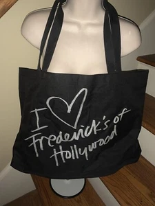 I LOVE FREDERICK's OF HOLLYWOOD Huge Canvas Tote Shopper Purse UNIQUE ❤️tb - Picture 1 of 6