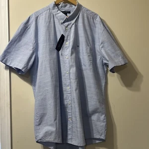 Tommy Hilfiger Classic Fit Vluw Stripe Short Sleeve Button Down Shirt Size Small - Bild 1 von 11