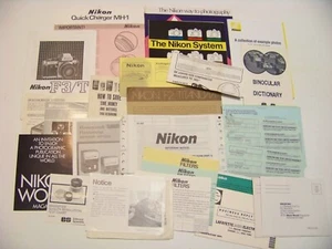Vintage Nikon Camera and other paperwork manuals photography photo - Picture 1 of 2