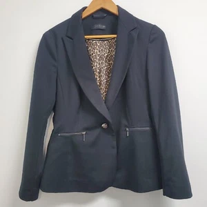 Savida Jacket Women's size 8 Black Animal Print Blazer - Bild 1 von 13